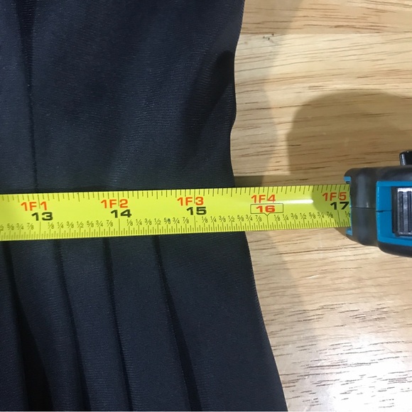 Vtg 40s/50s CasualMaker by Sy Frankel Black Fit N Flare Day Dress S / M - Picture 14 of 16